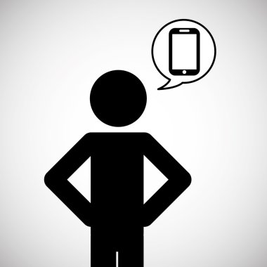 İletişim tasarımı. Ortam simgesi. Düz illüstrasyon, vektör grafiği