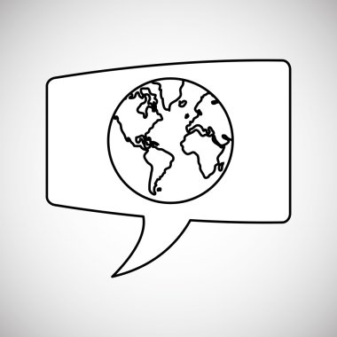 İletişim tasarımı. Ortam simgesi. Düz illüstrasyon, vektör grafiği