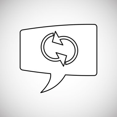 İletişim tasarımı. Ortam simgesi. Düz illüstrasyon, vektör grafiği