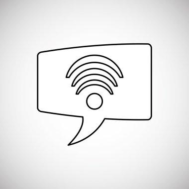 İletişim tasarımı. Ortam simgesi. Düz illüstrasyon, vektör grafiği