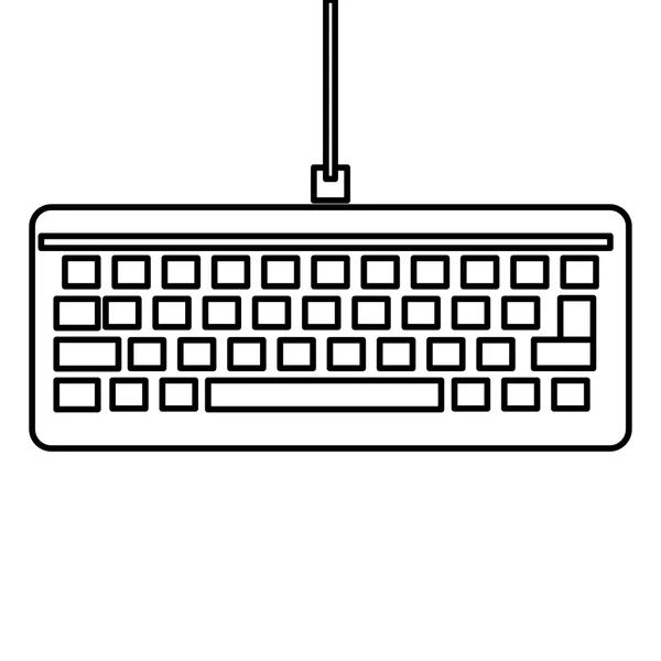 Icône de clavier simple — Image vectorielle