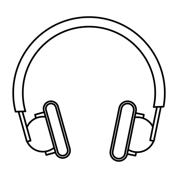 Línea auriculares icono — Vector de stock