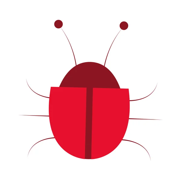 Röda bugg ikonen — Stock vektor