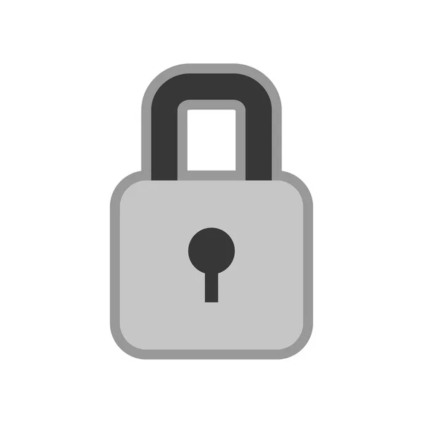 Closed padlock icon — Stock Vector