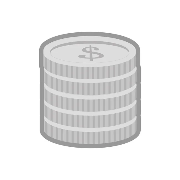 Ícone de pilha de moeda — Vetor de Stock