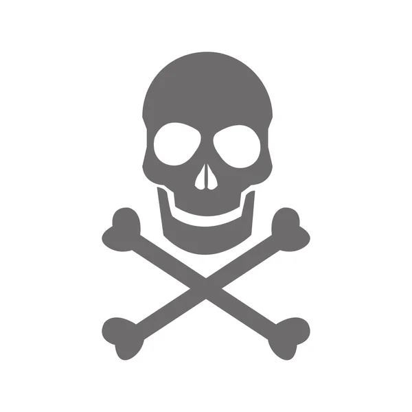 Skull danger icon — Stock Vector