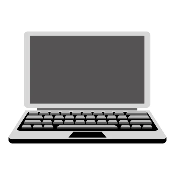 Graue Laptop-Ikone — Stockvektor