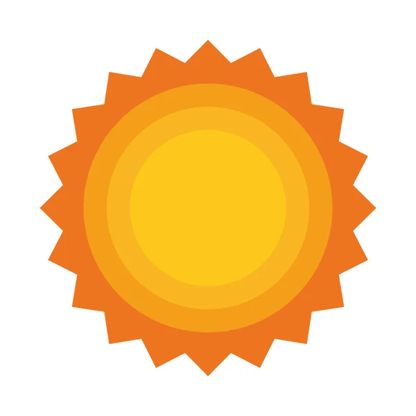 Ícone do sol amarelo — Vetor de Stock