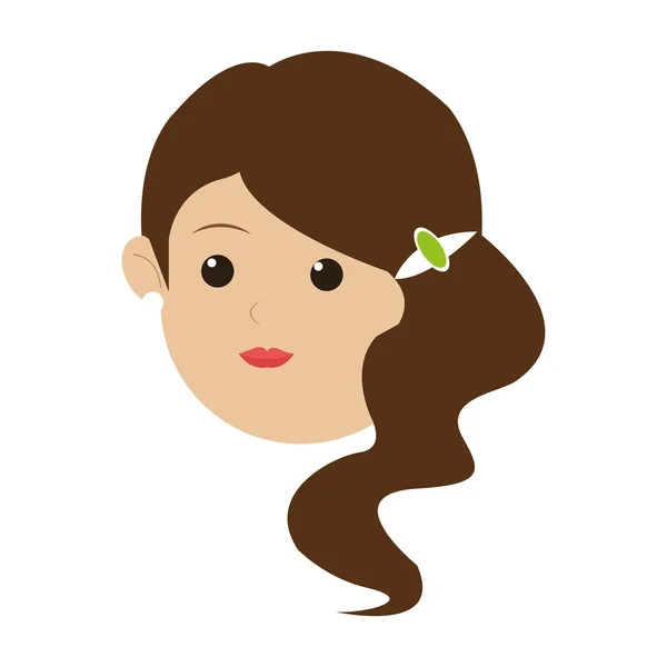 Женщина элегантная икона волос — стоковый вектор