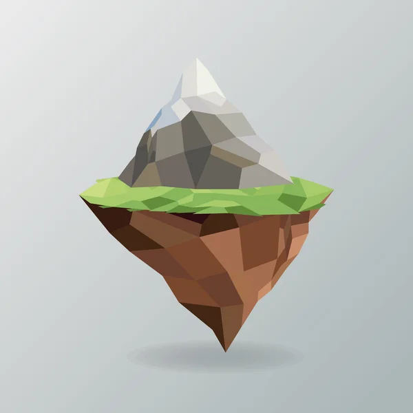 Icono de montaña. Imagen poligonal. gráfico vectorial — Vector de stock