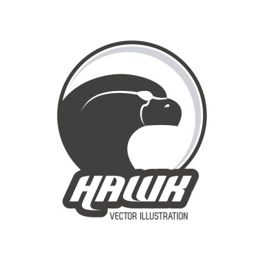 Haluk hayvan simgesi. Kuş tasarım. Vektör grafiği