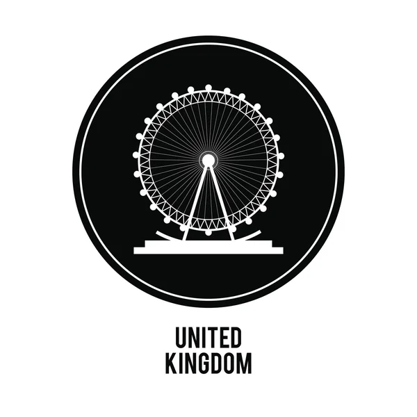 Λονδίνο εικονίδιο ματιού. Ηνωμένο Βασίλειο σχεδιασμού. διανυσματικό γραφικό — Διανυσματικό Αρχείο