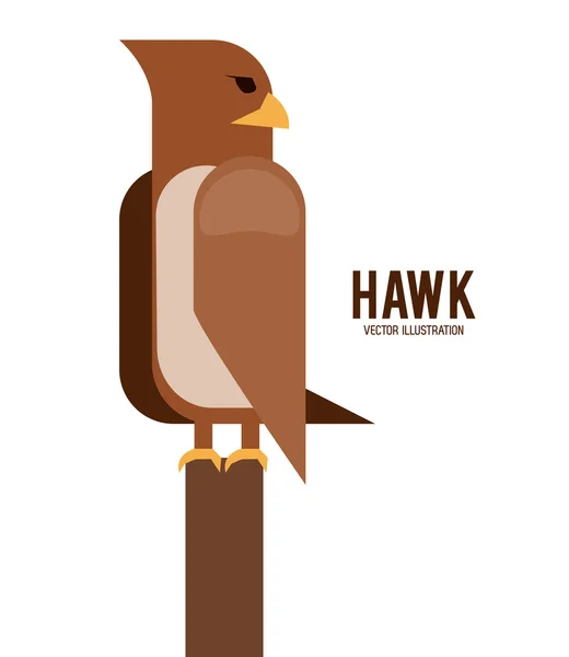 Icono animal de Haluk. Diseño de aves. Gráfico vectorial — Vector de stock