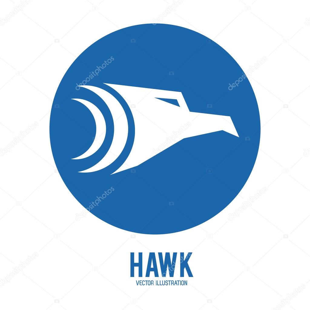Animal  concept represented by Haluk icon over circle. blue graphic. Isolated and flat illustration