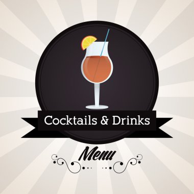 Kokteyl cam kutsal kişilerin resmi. İçki ve içecek tasarım. Vektör grafiği