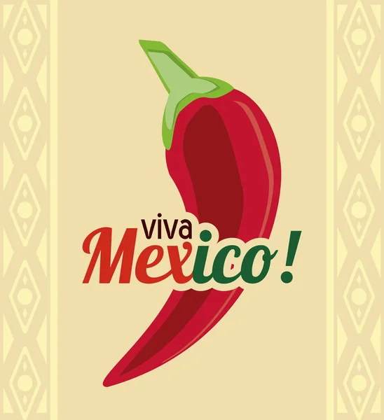 Icono de pimienta. Cultura mexicana. Gráfico vectorial — Vector de stock