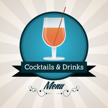 Kokteyl cam kutsal kişilerin resmi. İçki ve içecek tasarım. Vektör grafiği