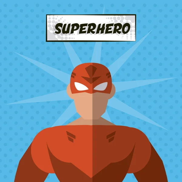 Icona del supereroe. Disegno dei cartoni animati. grafica vettoriale — Vettoriale Stock