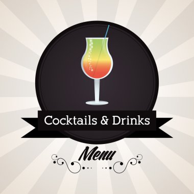 Kokteyl cam kutsal kişilerin resmi. İçki ve içecek tasarım. Vektör grafiği