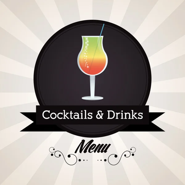 鸡尾酒杯图标。酒类及饮料的设计。矢量图形 — 图库矢量图片