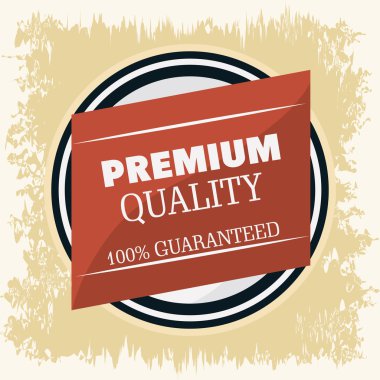 Etiket simgesi. Sigorta primi ve kaliteli tasarım. Vektör grafiği