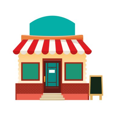 renkli mağaza cephe simgesi