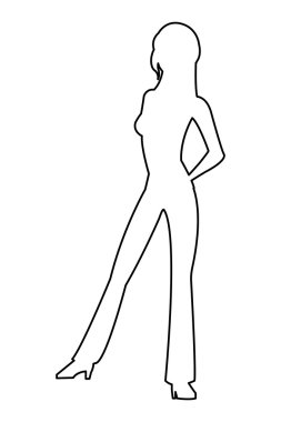 kadın ayakta simgesi