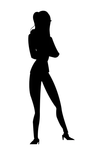 Woman standing icon — Stock Vector