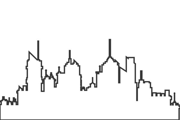 modern city skyline outline icon