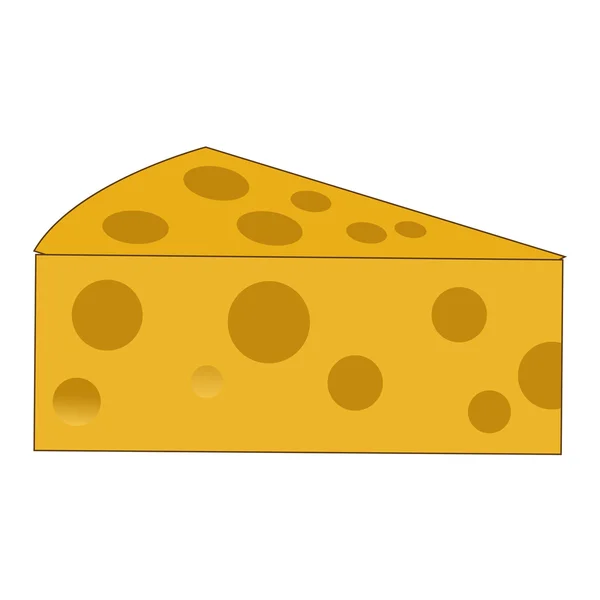 Icono de dibujos animados de queso — Vector de stock