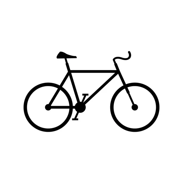 Bisiklet silueti simgesi — Stok Vektör
