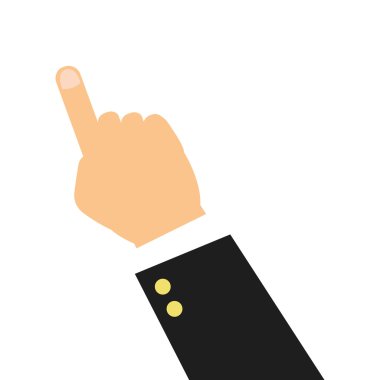 işaret parmağı simgeyle gösteren bir el