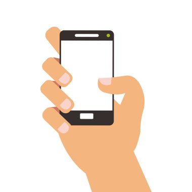 cep telefonu simgesi tutan el