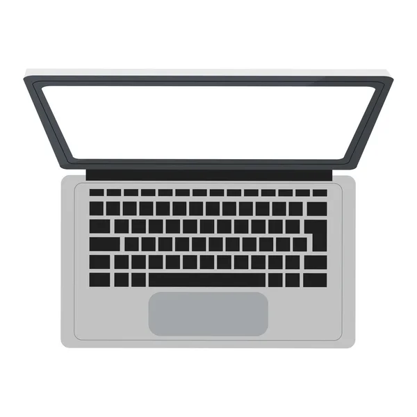 Laptop topview icon — Stock Vector