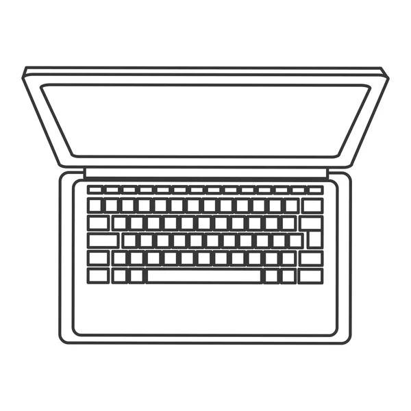 Laptop-Topview-Symbol — Stockvektor