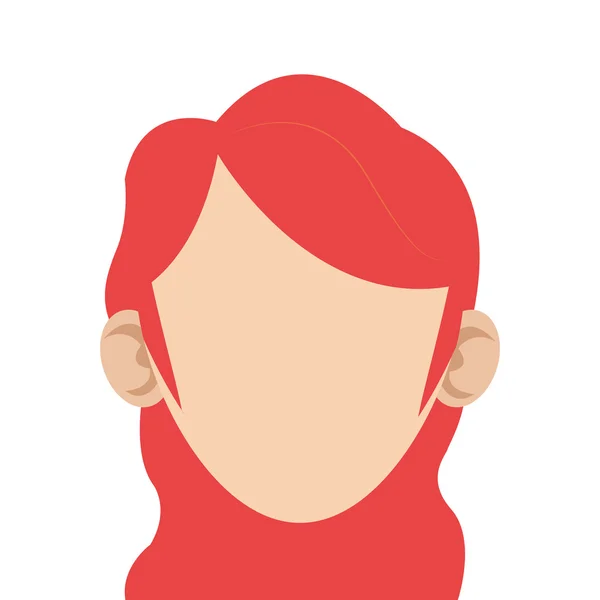 Cabeza de mujer icono — Vector de stock