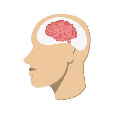 İnsan kafa simgesi. Tasarım düşünme. Vektör grafiği