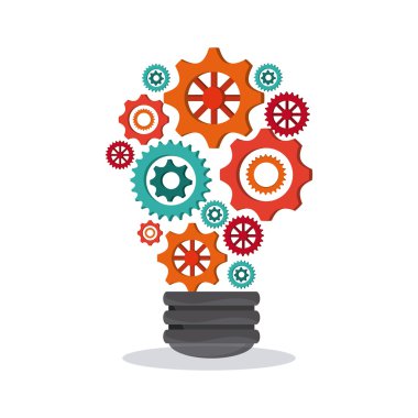 Ampul. Enerji tasarımı. Vektör grafiği