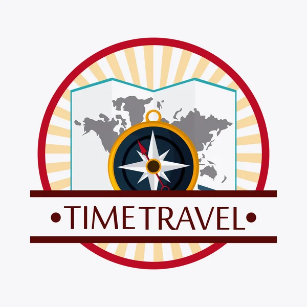 Conjunto de iconos de viaje. Tiempo para el diseño de viajes. Gráfico vectorial — Vector de stock