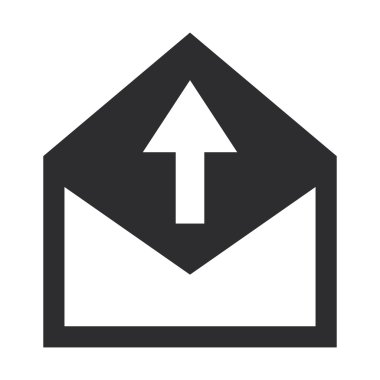 yukarı ok ile zarf simgesi