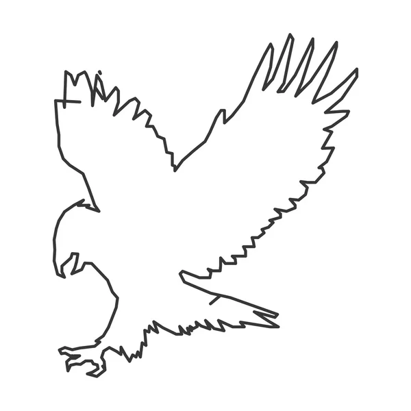Icône de contour aigle — Image vectorielle