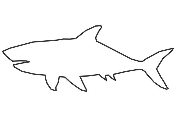 Shark outline icon — Stock Vector