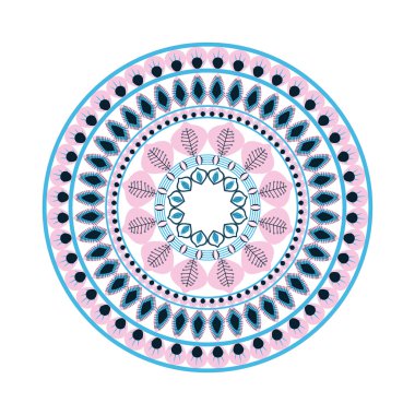 Mandale simgesi. Bohemik tasarım. Vektör grafiği