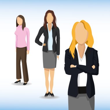 Kadın avatar simge. İş adamları tasarım. Vektör grafiği