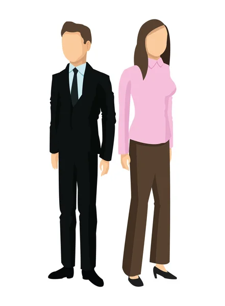 A nő és férfi avatar ikonját. Businesspeople tervezés. Egy vect — Stock Vector