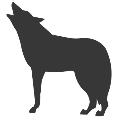 Kurt sideview siluet simge