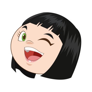 küçük kız gülümseyen simgesi