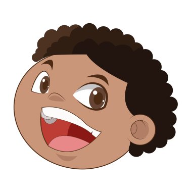 mutlu gülümseyen çocuk simgesi