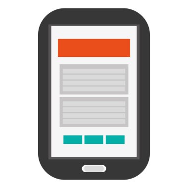 düğme ve Web sayfasında ekran simgesi ile cep telefonu