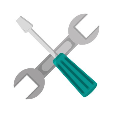 tornavida ve anahtar simgesi